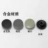 Black, flat, mirror-finish, oscillating button for jeans and clothes, two-in-one button, I-shaped button details Picture